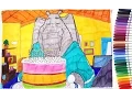 SING MOVIE Meena Elephant with Birt ay Cake Coloring Pages Speed Coloring for Kids