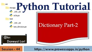 Python Tutorial for Beginners Dictionary Methods like update keys values items