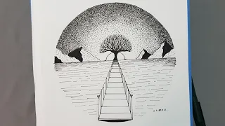 Draw Drawing رسم تعلم الرسم بطريقة التنقيط للمبتدئين Learn To Draw In An Easy Way For Beginners 