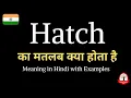 Hatch meaning in Hindi Hatch ka matalab kya hota hai Hatch ka arth word meaning