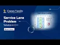 Service Lane Problem in C Easy Explanation Optimized Solution Cranes Varsity