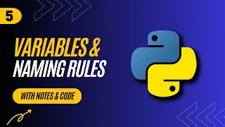 5 Variables in Python - Rules for naming variables in Python