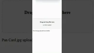 Drag and drop file uploader using html css and javascript