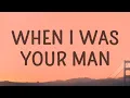 Download Lagu Bruno Mars - When I Was Your Man (Lyrics)