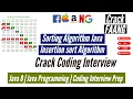 Sorting Algorithm Java Insertion sort Algorithm Programming Question Interview Question Java