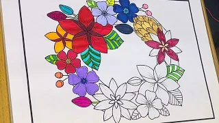 Relaxing Flower Coloring Page Color Along With Me