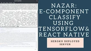 Nazar Server Electronic Component Classification using Tensorflow and React-Native