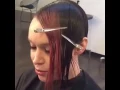 DJ Riggs cuts a Textured Bob with Shaved Side