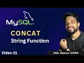 - 21 MySQL String Functions
