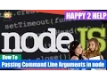 How to pass command line arguments in node js