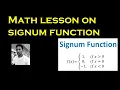 Signum Function math lesson