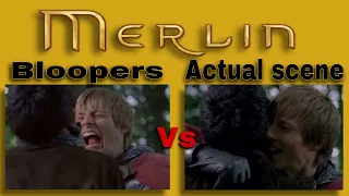 merlin s bloopers vs the actual scene