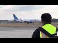 United Airlines Boeing 737 Max 8 Landing at Carbondale Illinois
