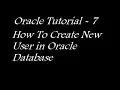 How To Create New Users in Oracle Database