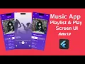 Flutter Music App UI - Playlist Song Screen UI Devhubspot