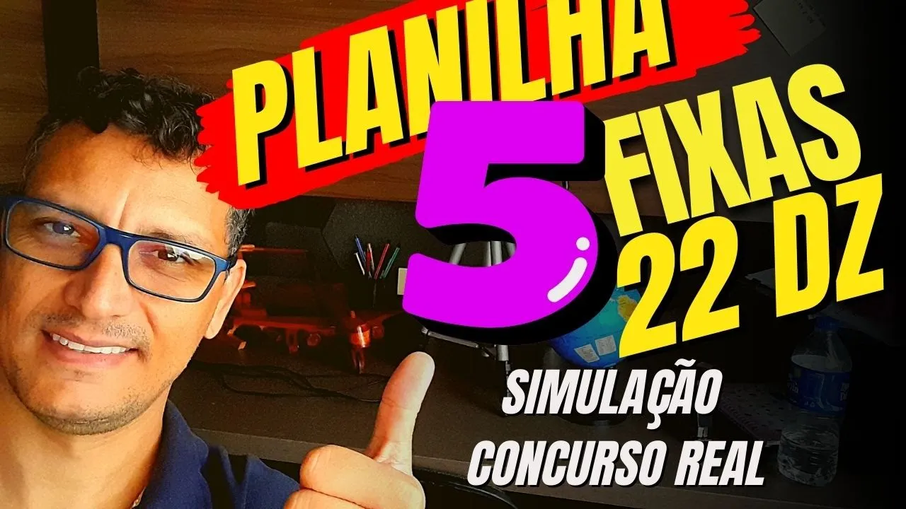 PLANILHA LOTOFÁCIL BAIXE GRÁTIS 22 DEZENAS COM 5 FIXAS