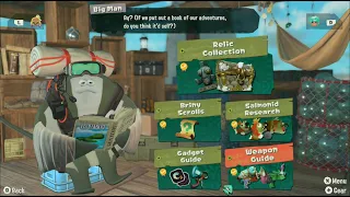 Splatoon Raiders - 100 Completed Showcase Relics Briny Scrolls Salmonid Research Weapon Guide