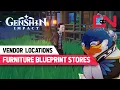 Genshin Impact Furniture Blueprint Stores Vendor Locations