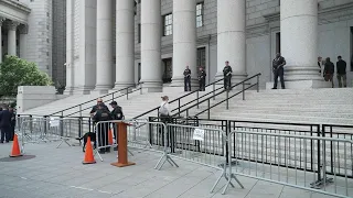Outside NY federal court as alleged healthcare CEO killer Mangione pleads guilty murder trial AFP