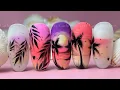 Beach Nail Art Sunset Nail Art Palm tree Nail Art Summer Nail Art Sea Nail Art Madam Glam
