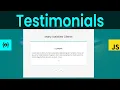 Creating a Testimonials Section with a Slideshow Using Pure HTML CSS and JavaScript