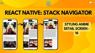 React Native Stack Navigator Styling Anime Detail Screen - 16
