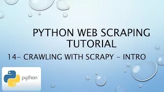 Python Web Scraping Tutorial 14 - Crawling with Scrapy
