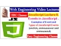 JavaScript Lecture 8 - Types of JavaScript Events onclick onmouseover and onmouseout