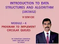 37 - Program to Implement Circular Queue