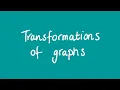 Transformations of graphs Unit 1 and 2 VCE Maths Methods