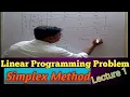 Linear Programming Problem in Hindi ll Simplex Method ll Optimization Techniques ll Lecture 1