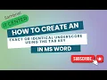How to create an exact or identical underscore using the Tab key in MS Word