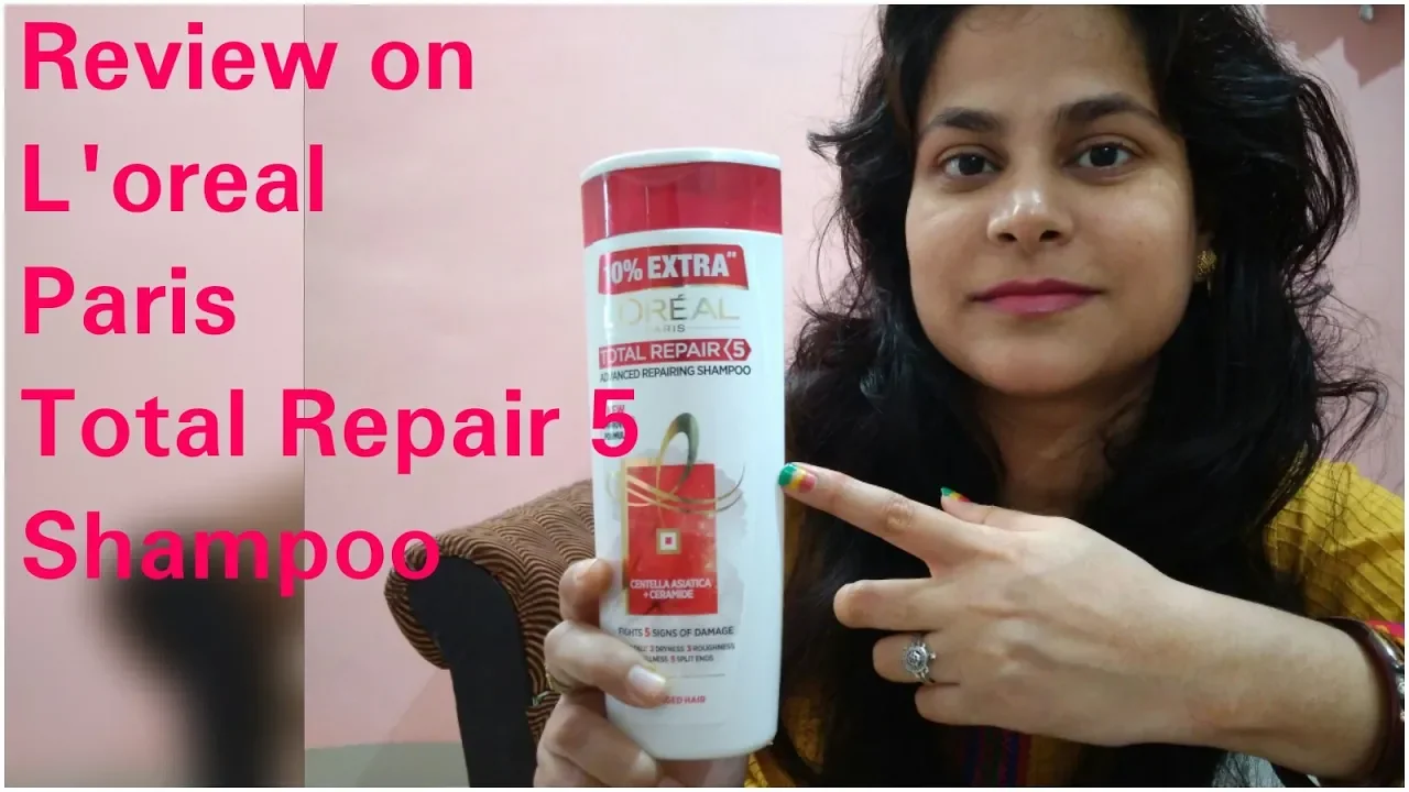 L'OREAL PARIS TOTAL REPAIR 5 SHAMPOO REVIEW AND LIVE DEMO, ऐसेशैंपू करने से बाल झड़ना बंद हो जाता है