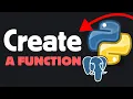 Using PostgreSQL Functions in Real Projects with Python