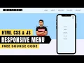 Create Responsive Navigation Bar using HTML CSS JavaScript in 2022