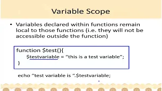 User defined Functions in PHP