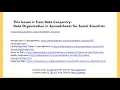 Data Carpentry Social Sciences Workshop Spreadsheets Introduction Episode