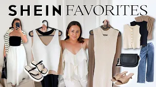 SHEIN FAVORITES HAUL 2025 - Top Rated Wardrobe Basics Summer Fall Outfit Ideas