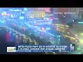 Visitors react to shooting on the Las Vegas Strip