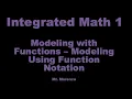 IM1 - Modeling with Functions