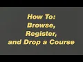 How to Browse Register and Drop Courses at Wayne State University