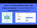 How to use bootstrap 4 nav tab class in asp net visual studio 2019 4 tutorials 15