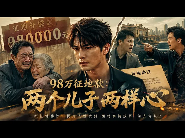 震撼首播98萬徵地款一分不動，老父親裝窮借2000測人心！大兒子冷漠甩臉貨梯進門，小兒子掏空積蓄燉雞盡孝，真相揭開冷暖自