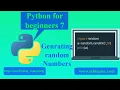 Python for beginners 7 generating random numbers ethioptech