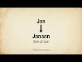 The Secret History of Dutch Surnames