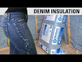 Converting jeans into denim insulation