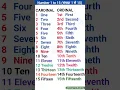 Download Lagu Cardinal Number vs Ordinal Numbers #greatschooling #numbers #vocabulary