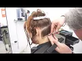 SUPER HAIRCUT - SHORT STACKED BOB CUT CURLY HAIR