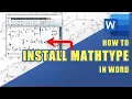 How to Install MathType Add-in Equation Editor to Word