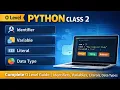Python Class 2 Identifier Variable Literal Data Types O Level Python Tutorial in Hindi